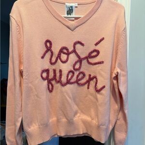Queen of Sparkles Rose Queen Pink Sweater